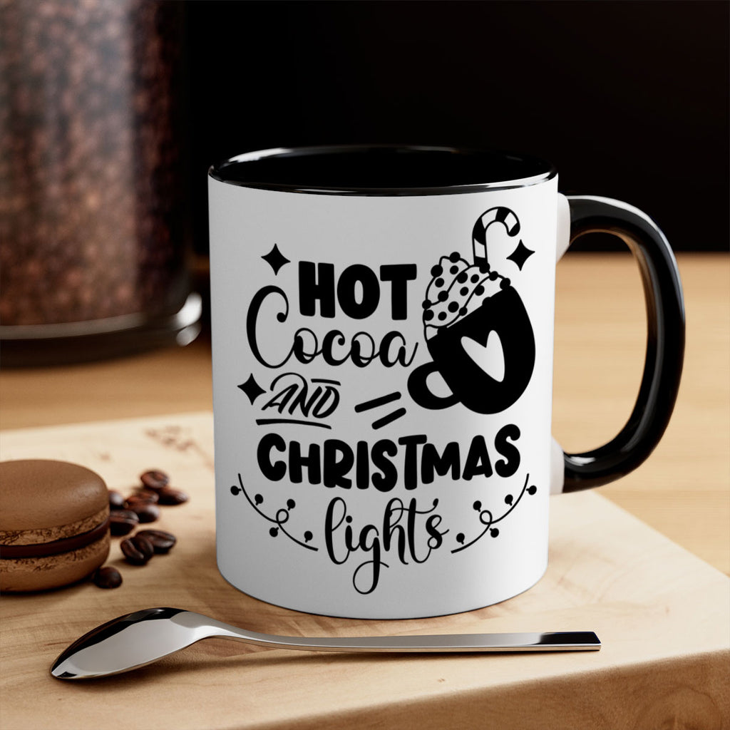 hot cocoa and christmas lights style 308#- christmas-Mug / Coffee Cup