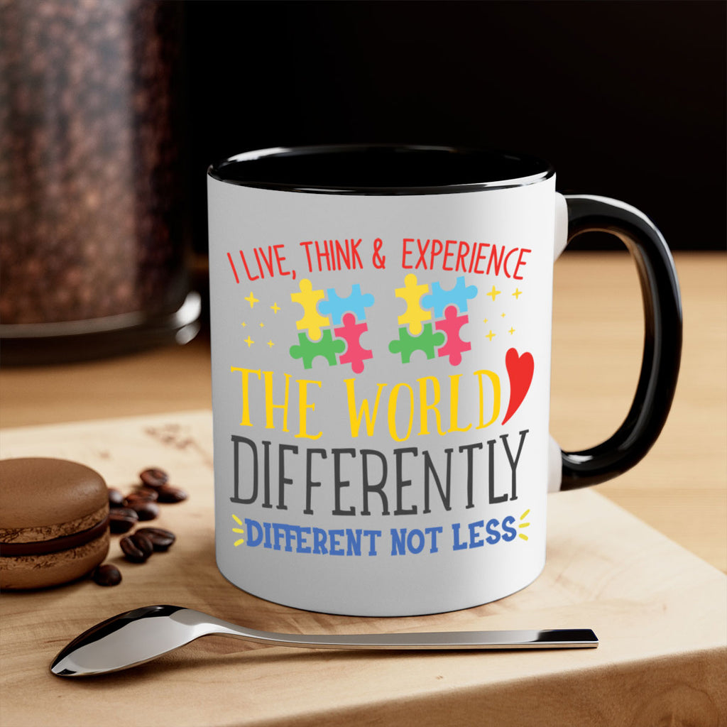 i live think experience the world differently different not less Style 20#- autism-Mug / Coffee Cup