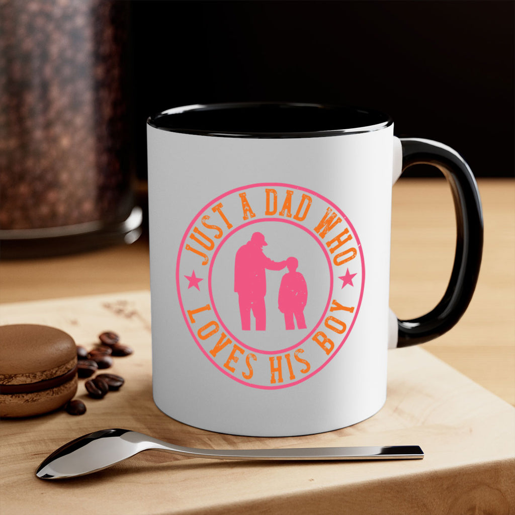 just a dad who loves his boy 192#- fathers day-Mug / Coffee Cup