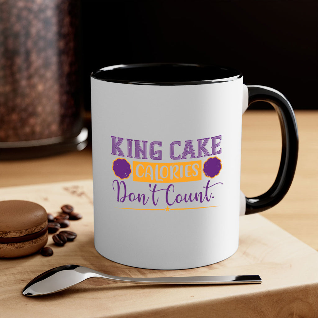 king cake calories dont count 54#- mardi gras-Mug / Coffee Cup