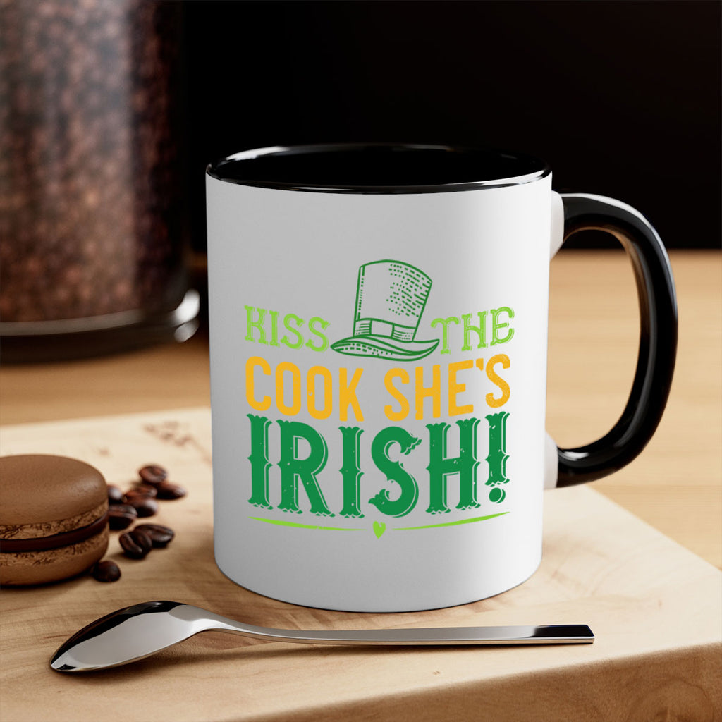 kiss the cook she’s irish Style 122#- St Patricks Day-Mug / Coffee Cup