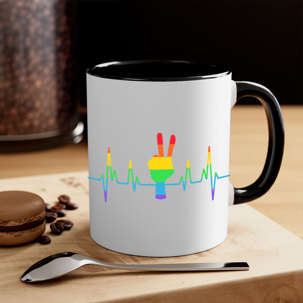 lgbt gay pride heartbeat lgbt 104#- lgbt-Mug / Coffee Cup