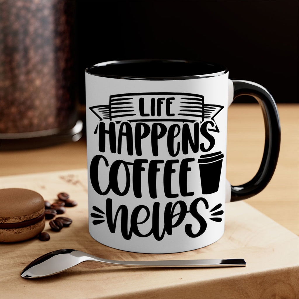 life happens coffee helps 75#- coffee-Mug / Coffee Cup