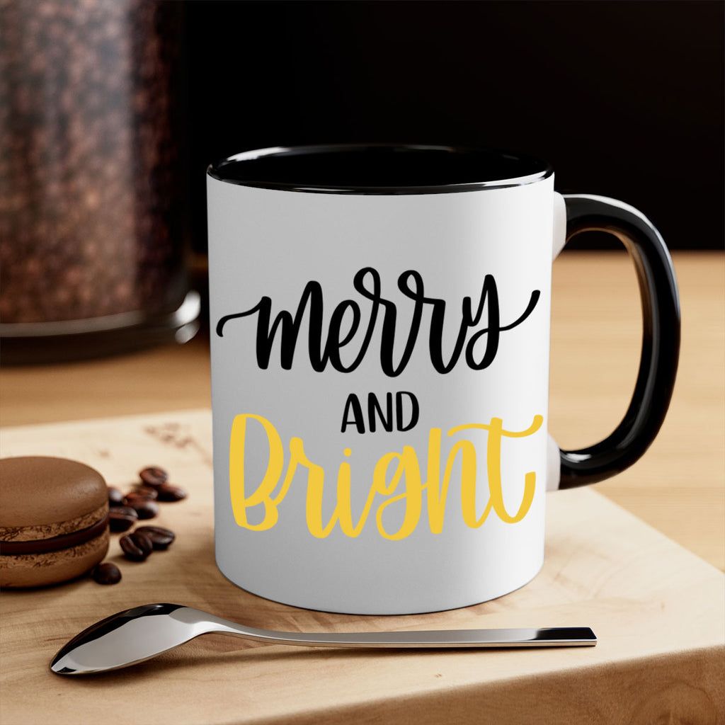 merry and bright 96#- christmas-Mug / Coffee Cup