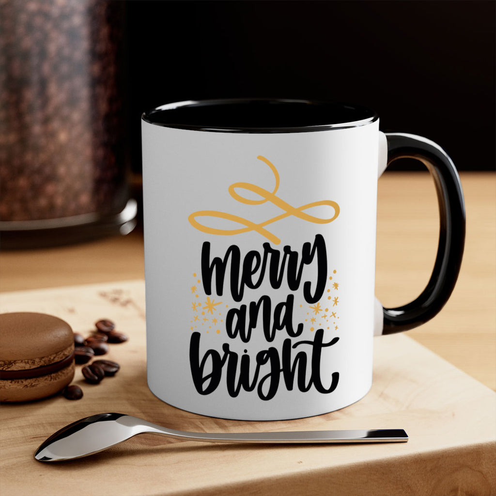 merry and bright gold 97#- christmas-Mug / Coffee Cup