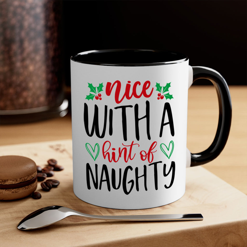 nice with a hint of naughty style 542#- christmas-Mug / Coffee Cup