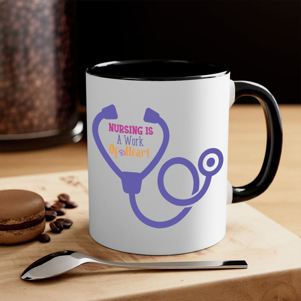 nursing is a work of heart Style 358#- nurse-Mug / Coffee Cup