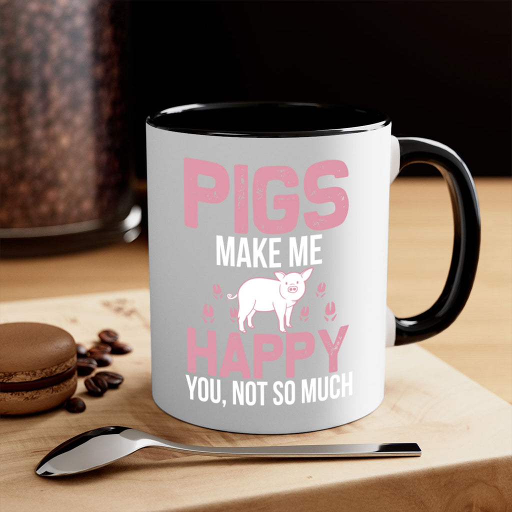 pigs make me happy Style 35#- pig-Mug / Coffee Cup