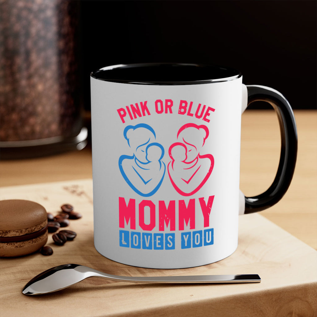 pink or blue Mommy Loves you Style 21#- baby shower-Mug / Coffee Cup