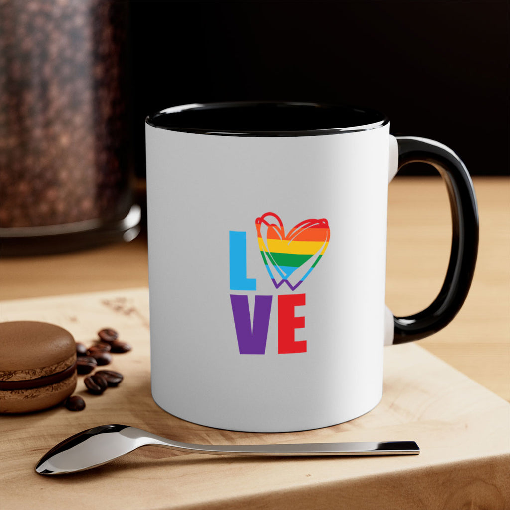 pride love heart 64#- lgbt-Mug / Coffee Cup