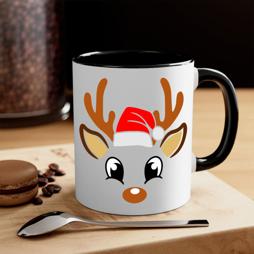 reindeer face style 596#- christmas-Mug / Coffee Cup