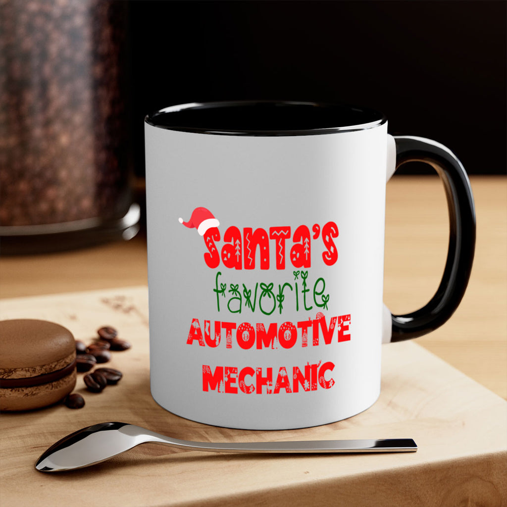 santas favorite automotive mechanic style 668#- christmas-Mug / Coffee Cup