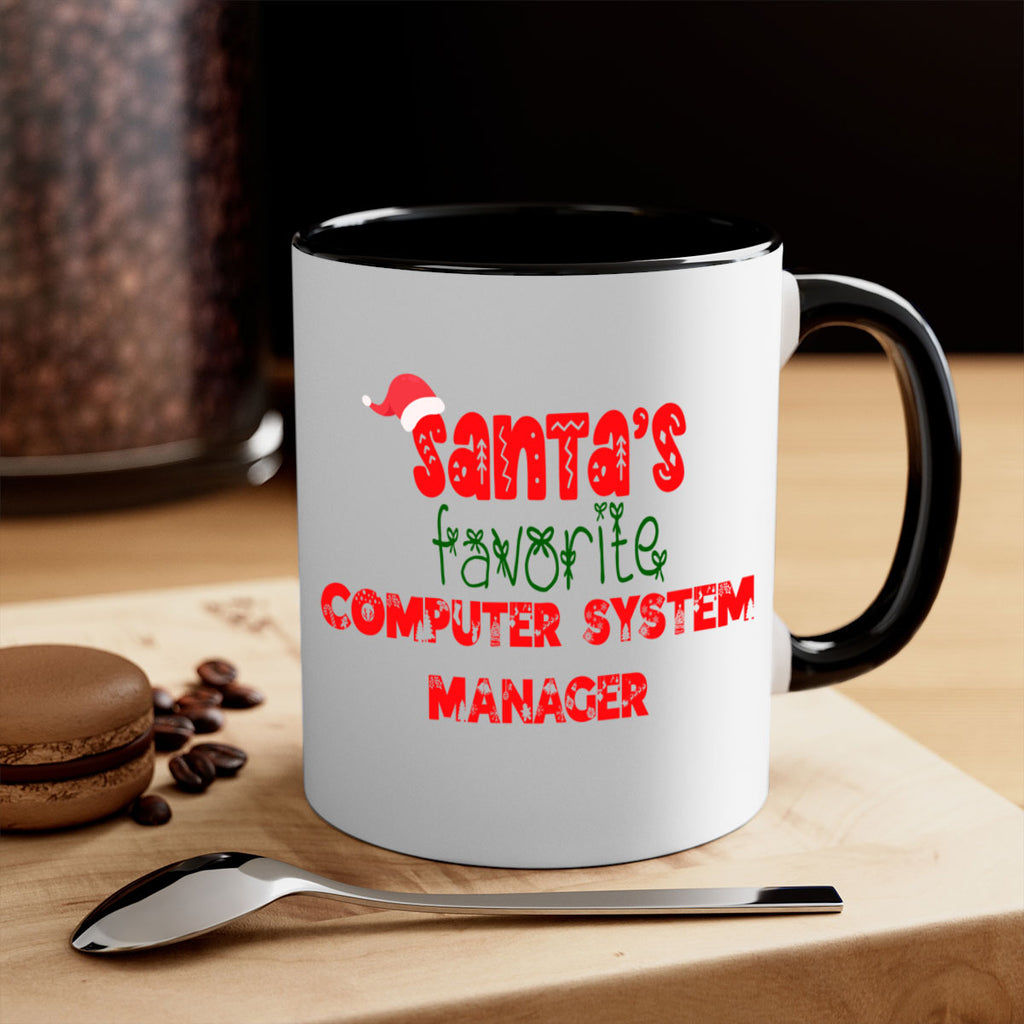 santas favorite computer system manager style 733#- christmas-Mug / Coffee Cup