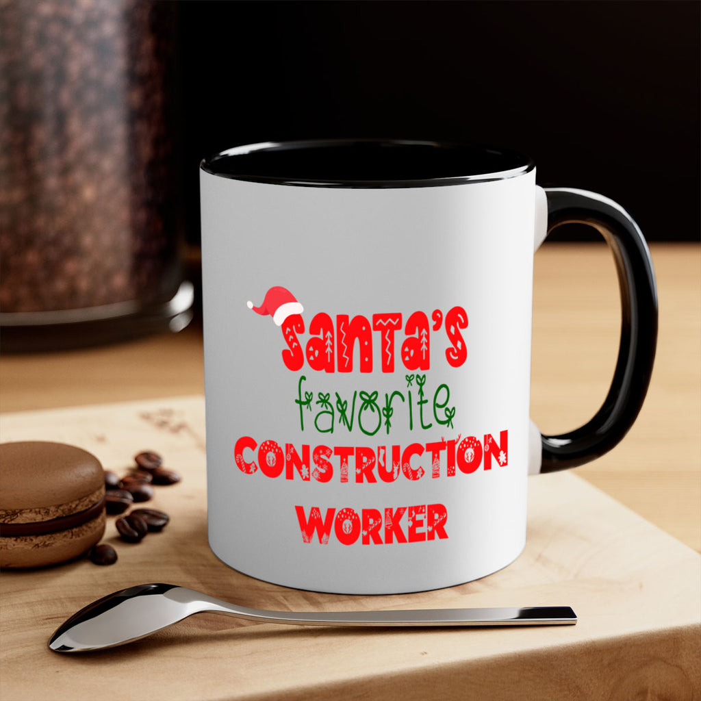 santas favorite construction worker style 739#- christmas-Mug / Coffee Cup