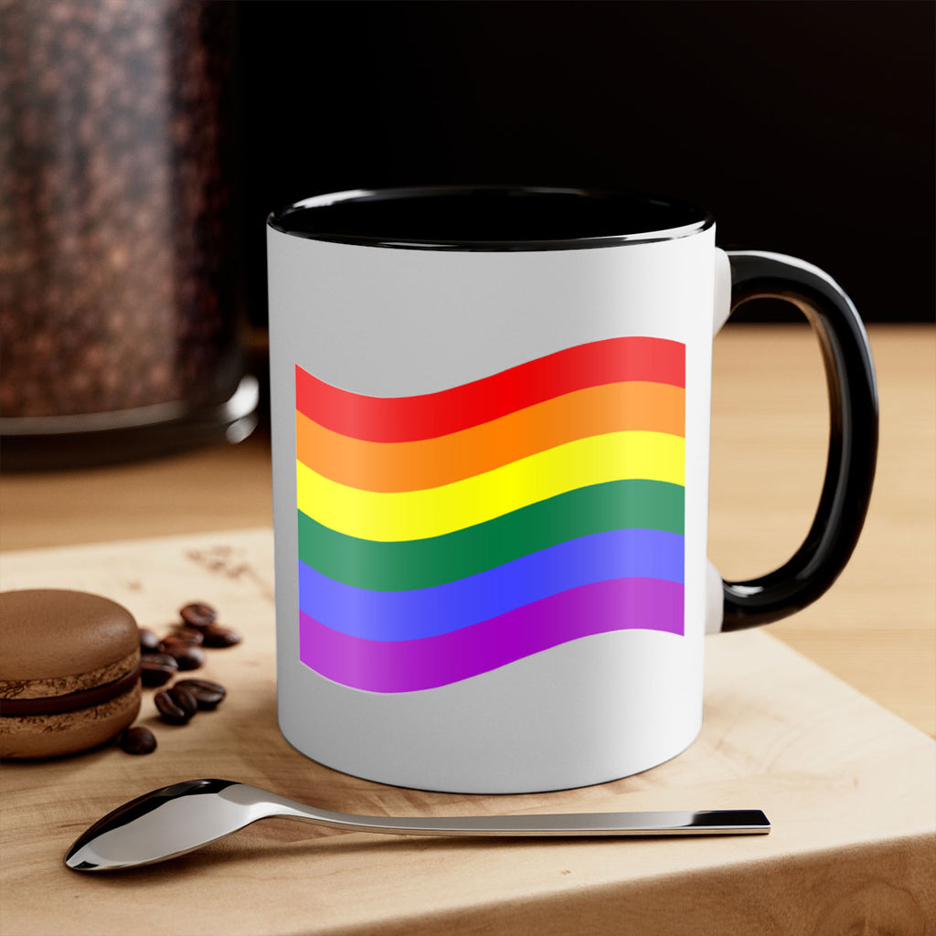 wavy rainbow flag 1#- lgbt-Mug / Coffee Cup