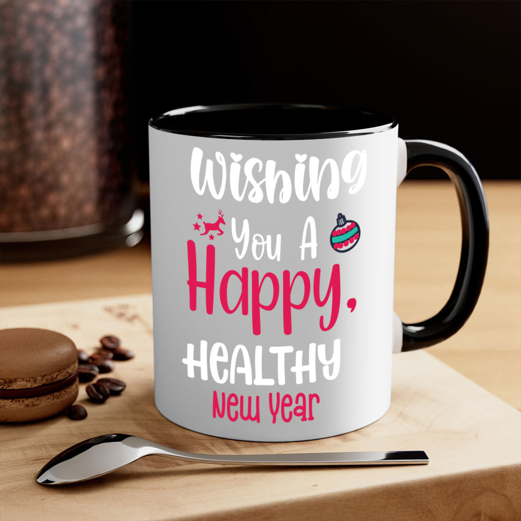 wishing you a happy, healthy new year style 1244#- christmas-Mug / Coffee Cup