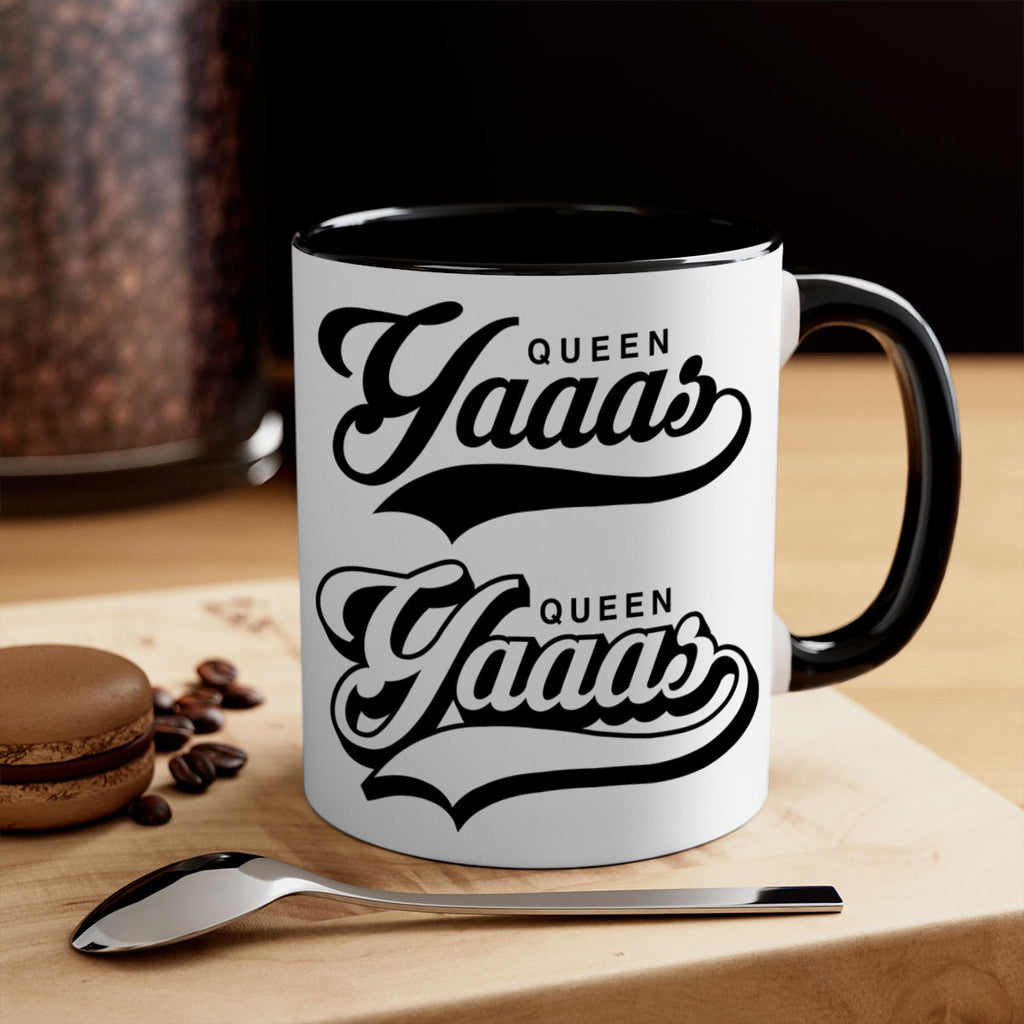 yaaas queen script 6#- black words - phrases-Mug / Coffee Cup
