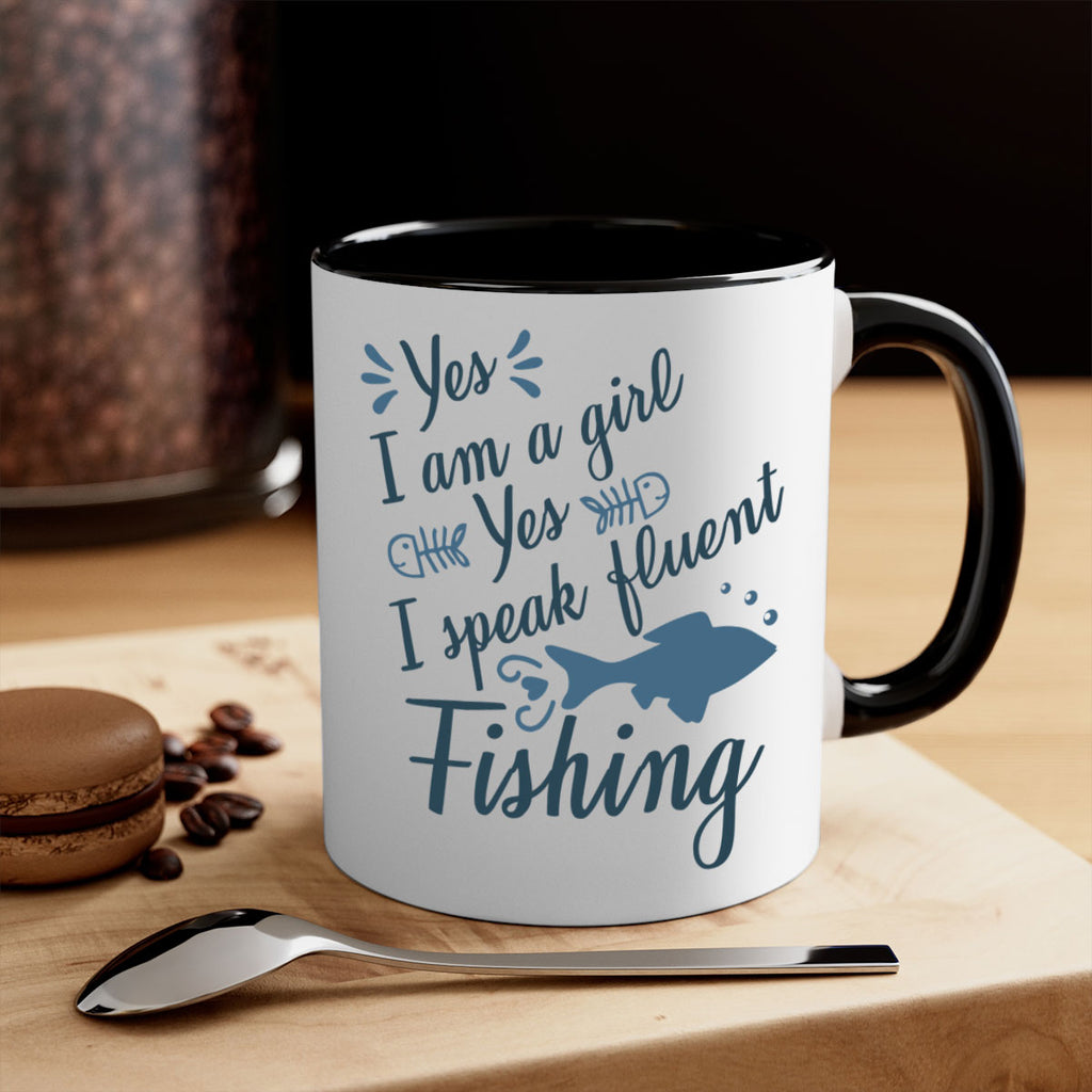 yes i am a girl 9#- fishing-Mug / Coffee Cup