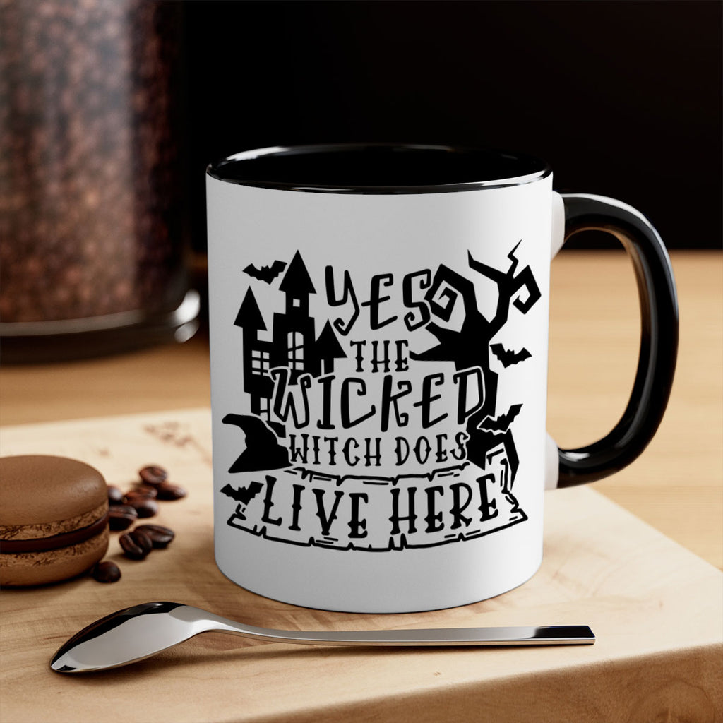 yes the wicked witch does live here 2#- halloween-Mug / Coffee Cup