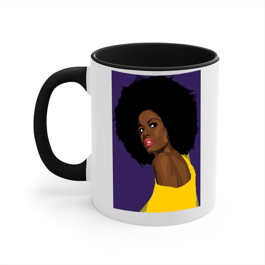 beautiful black woman geometric 60#- Black women - Girls-Mug / Coffee Cup