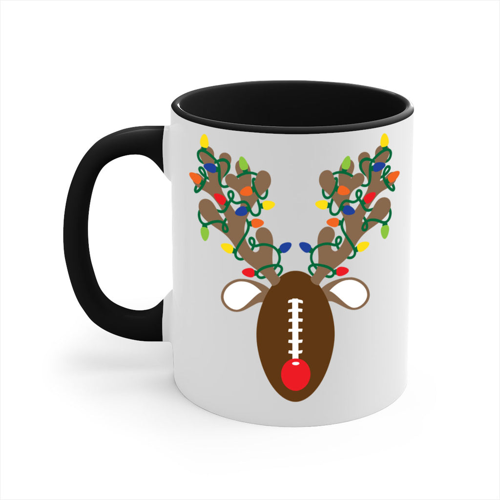 christmas reindeer antler football style 117#- christmas-Mug / Coffee Cup