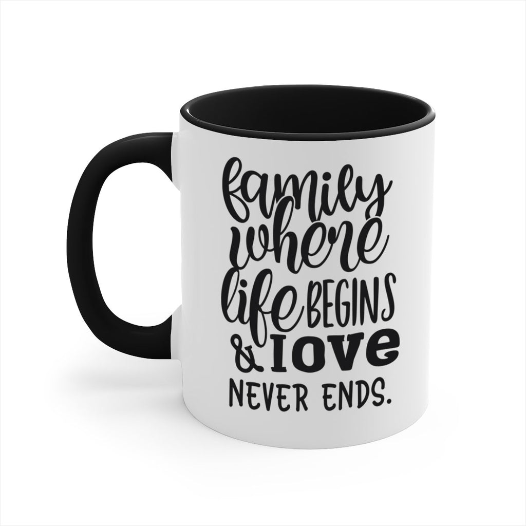 family where life begins love never ends 34#- Family-Mug / Coffee Cup
