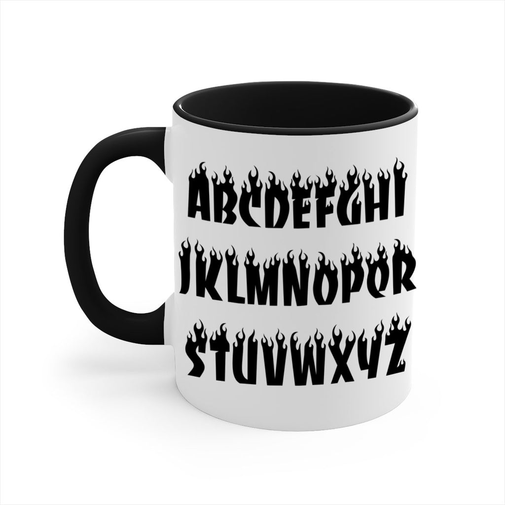 flame font 153#- black words - phrases-Mug / Coffee Cup