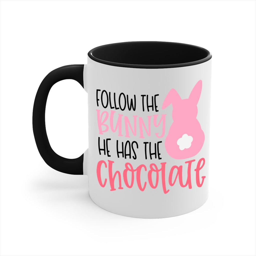 follow the bunny he has the chocolate 45#- easter-Mug / Coffee Cup