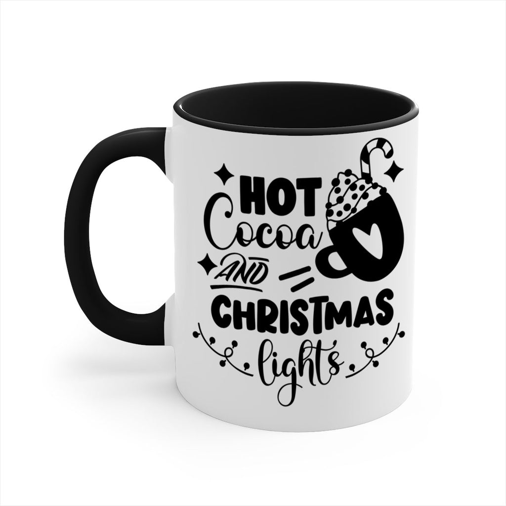 hot cocoa and christmas lights style 308#- christmas-Mug / Coffee Cup