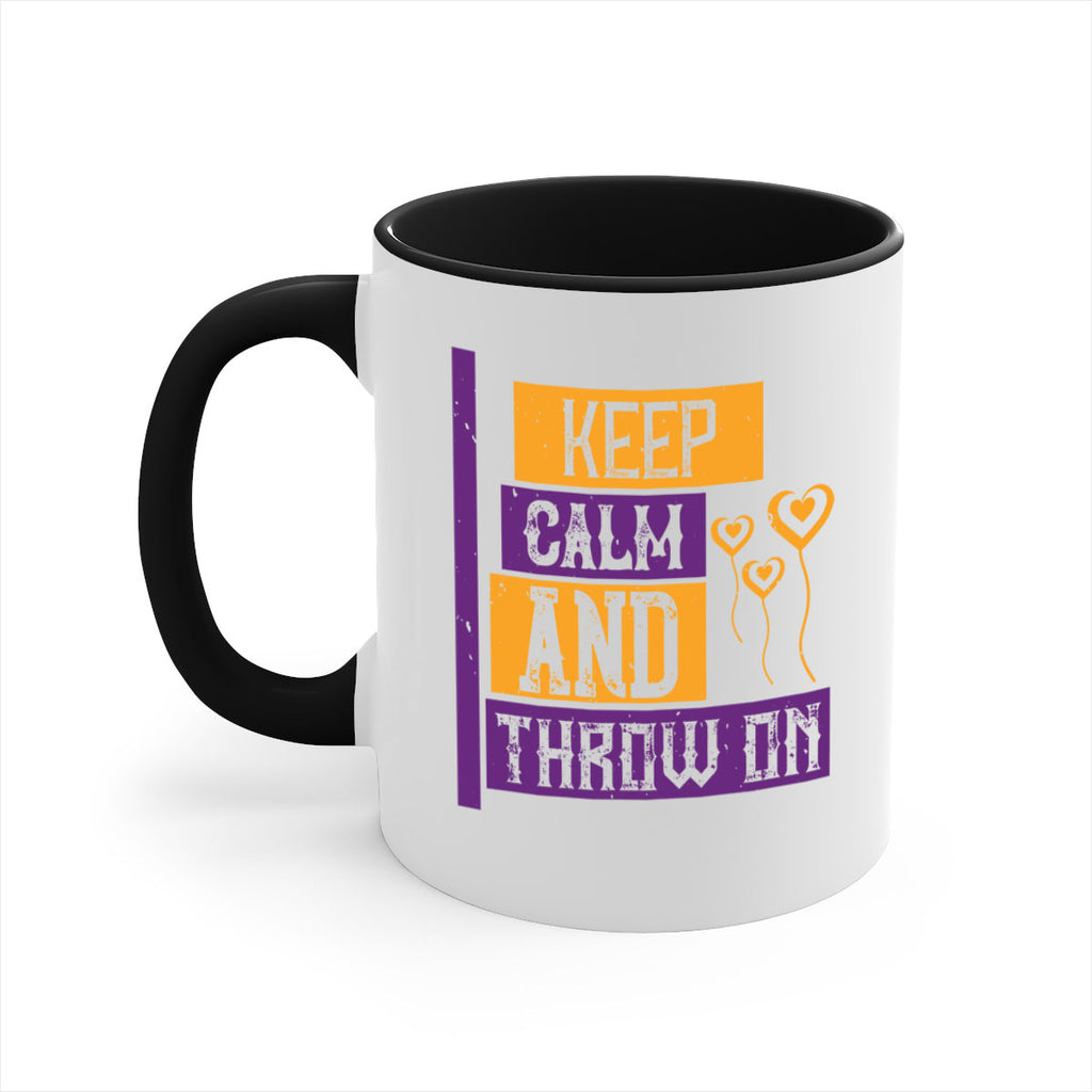 keep calm and throw on 55#- mardi gras-Mug / Coffee Cup