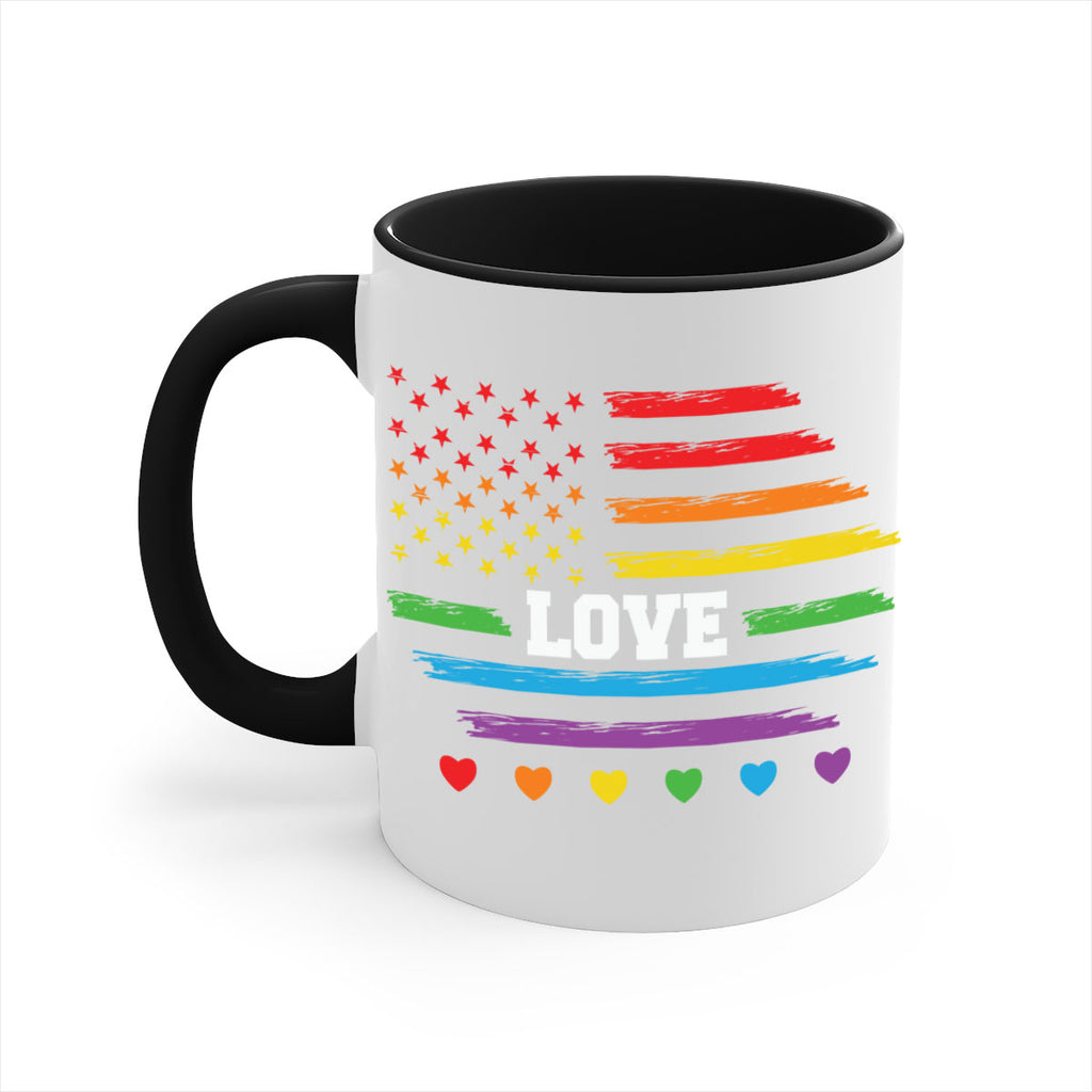 love rainbow american flag lgbtq lgbt 83#- lgbt-Mug / Coffee Cup