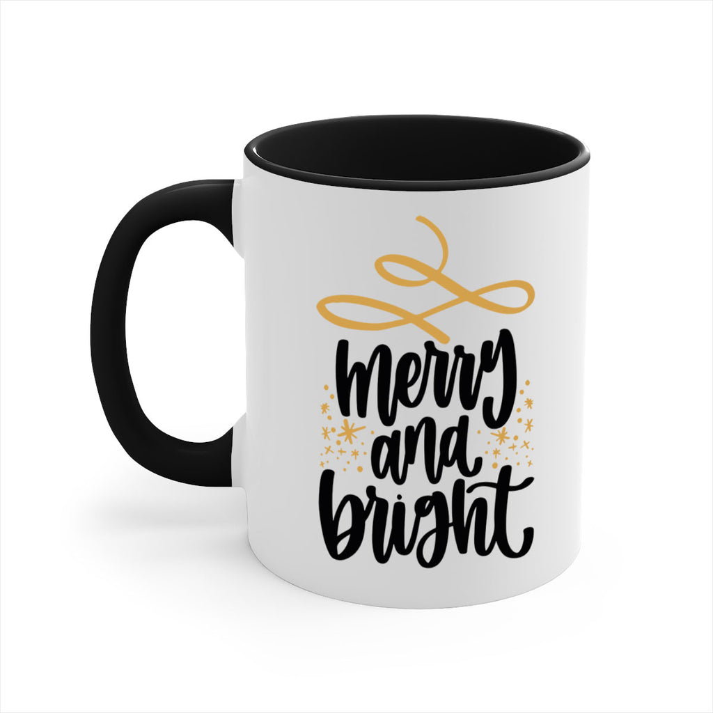 merry and bright gold 97#- christmas-Mug / Coffee Cup