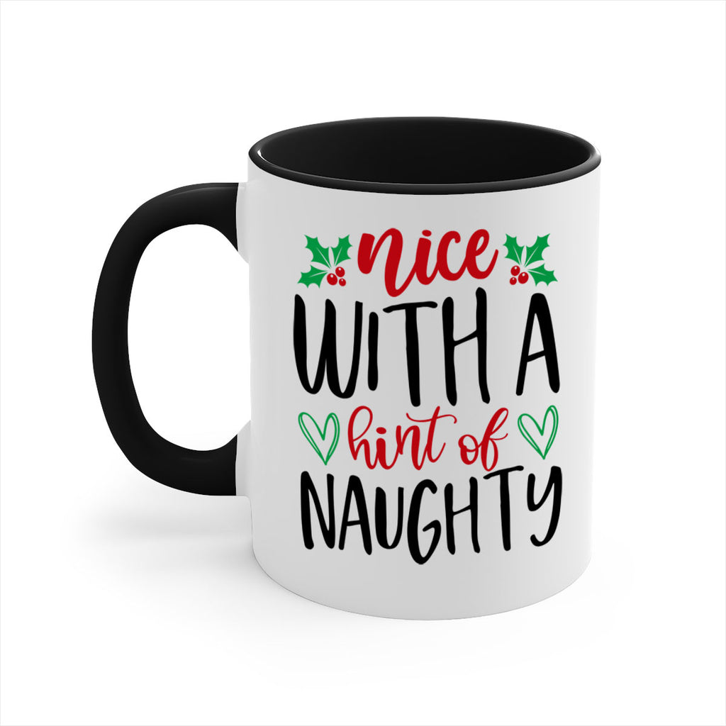 nice with a hint of naughty style 542#- christmas-Mug / Coffee Cup