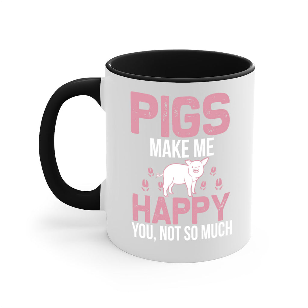 pigs make me happy Style 35#- pig-Mug / Coffee Cup