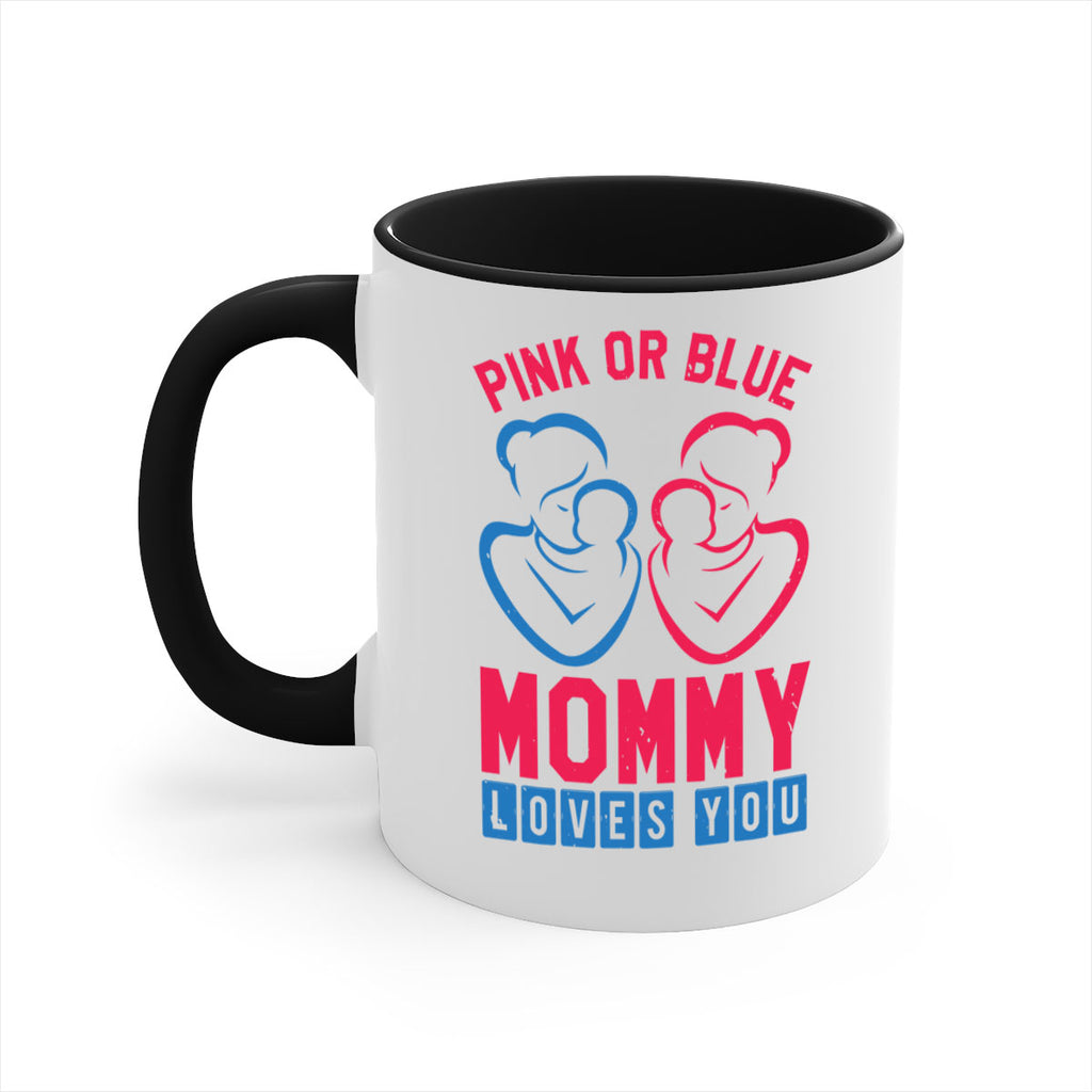 pink or blue Mommy Loves you Style 21#- baby shower-Mug / Coffee Cup