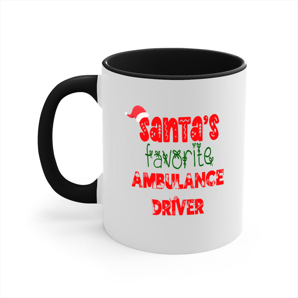 santas favorite ambulance driver style 637#- christmas-Mug / Coffee Cup