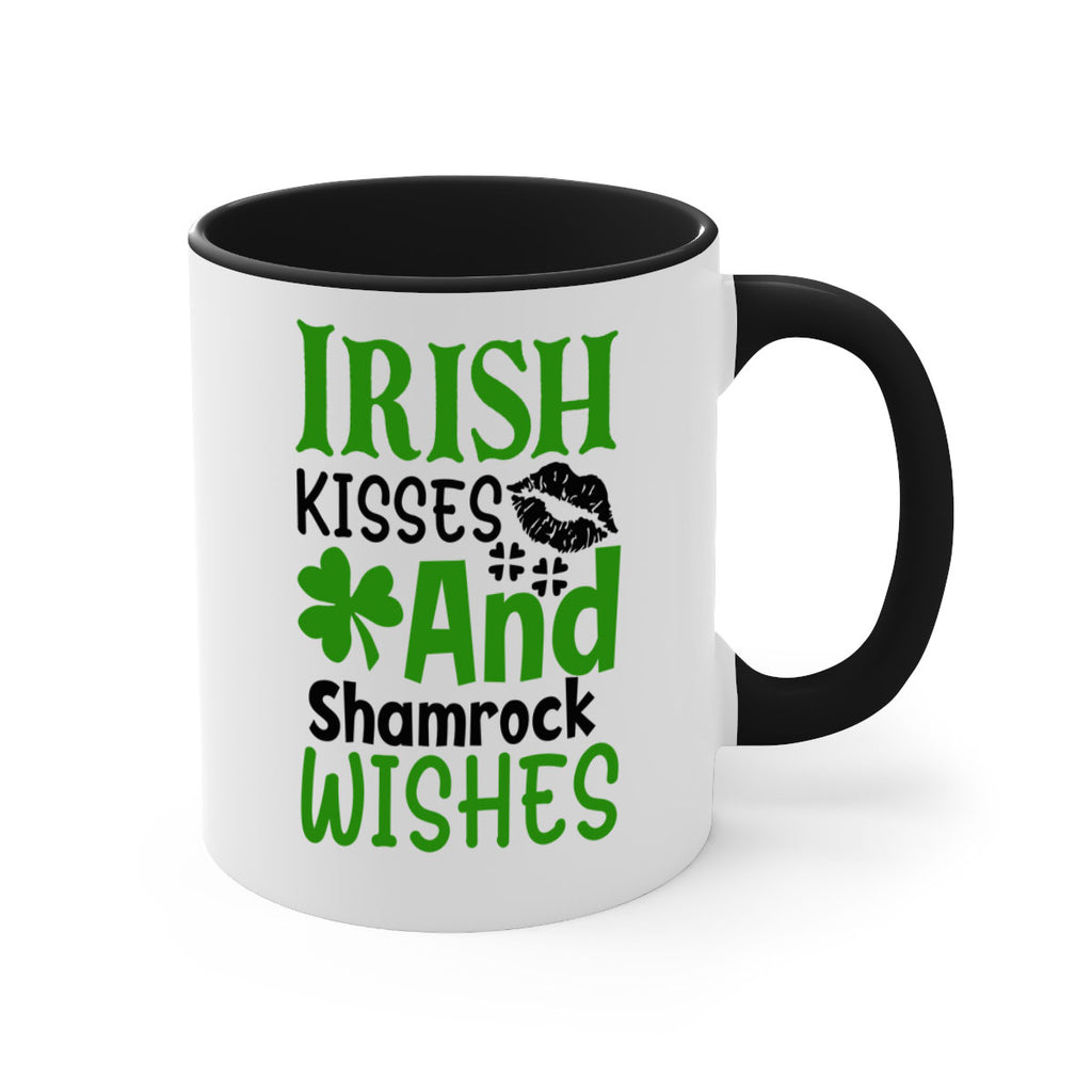 Irish Kisses And Shamrock Wishes Style 156#- St Patricks Day-Mug / Coffee Cup