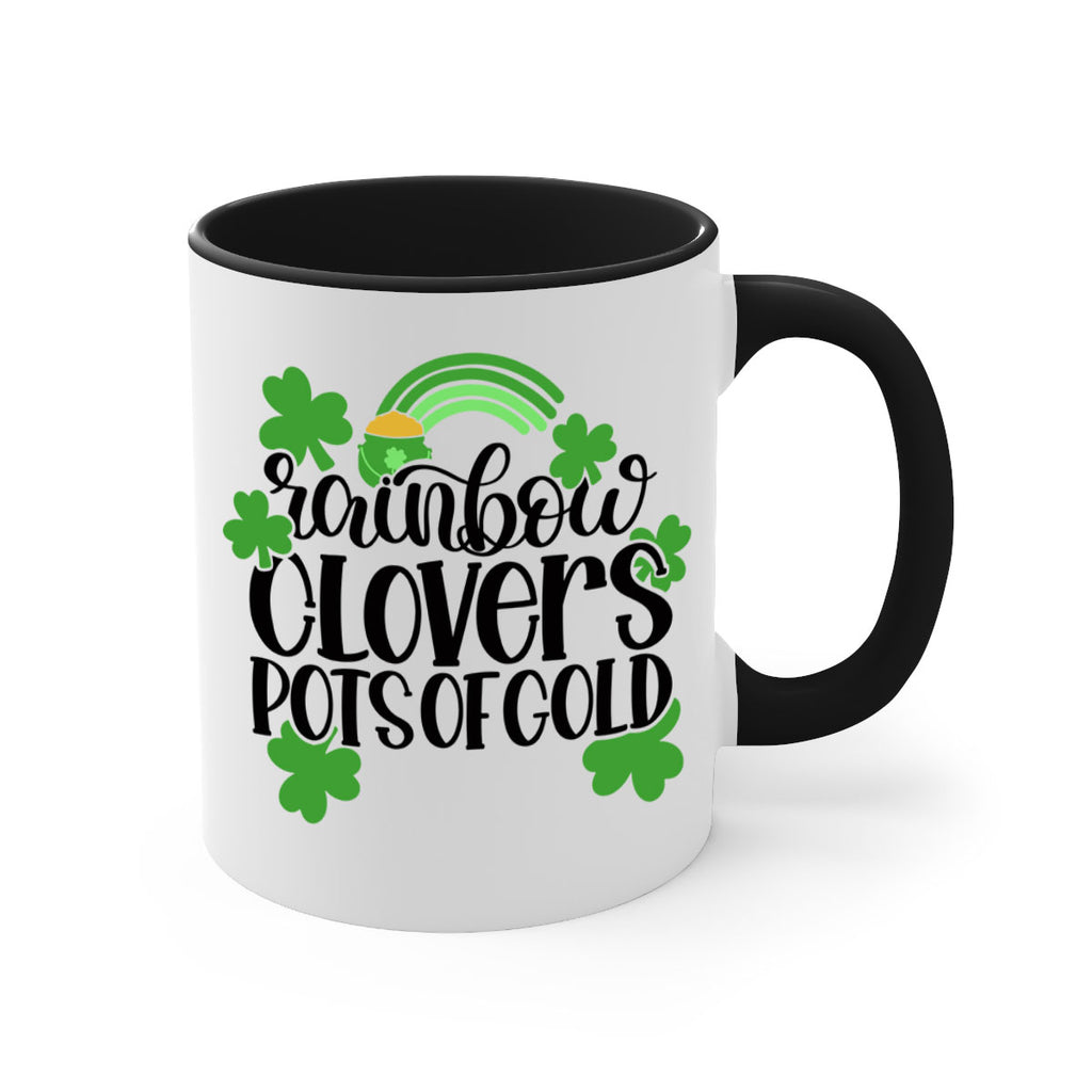 Rainbow Clovers Pots Of Gold Style 35#- St Patricks Day-Mug / Coffee Cup