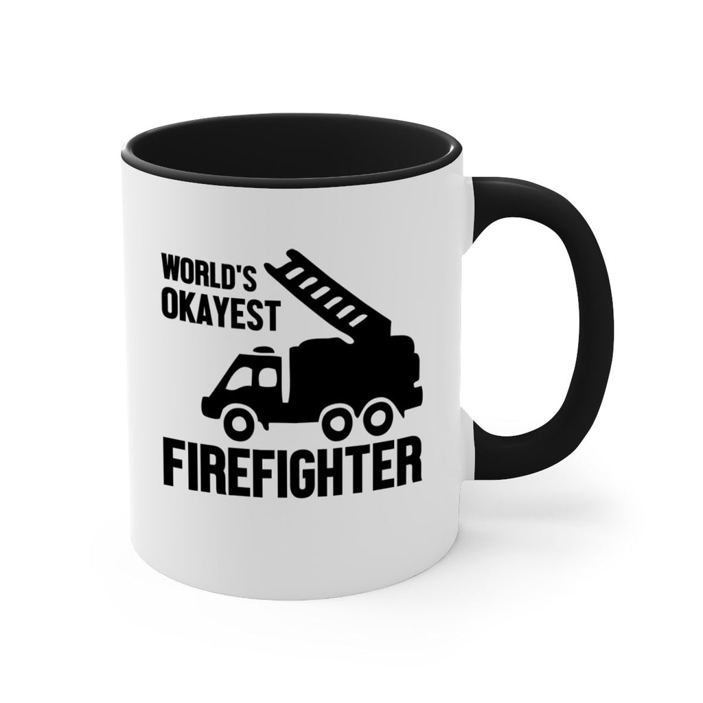 Worlds okayest Style 2#- fire fighter-Mug / Coffee Cup