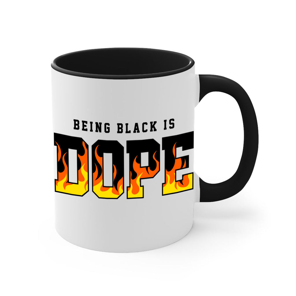 being black is dope flames 256#- black words - phrases-Mug / Coffee Cup