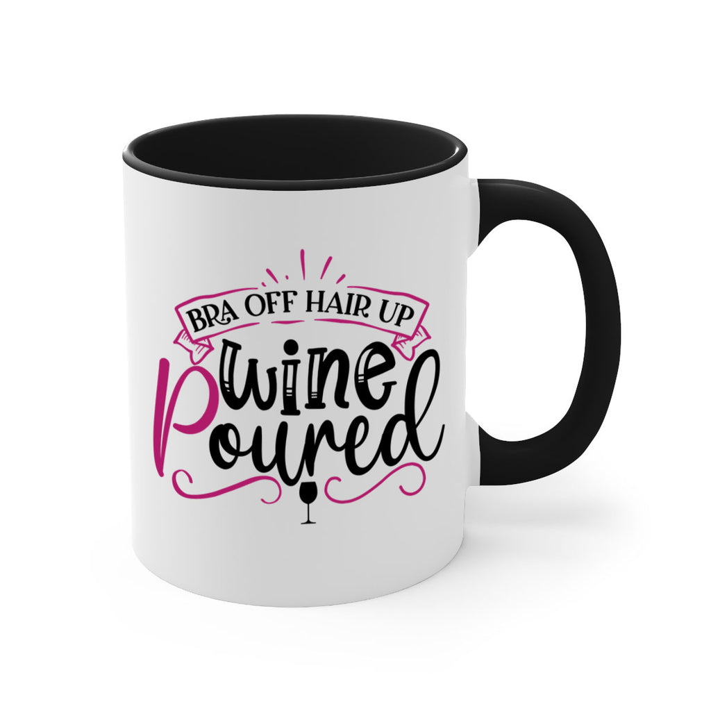 bra off hair up wine poured 206#- wine-Mug / Coffee Cup