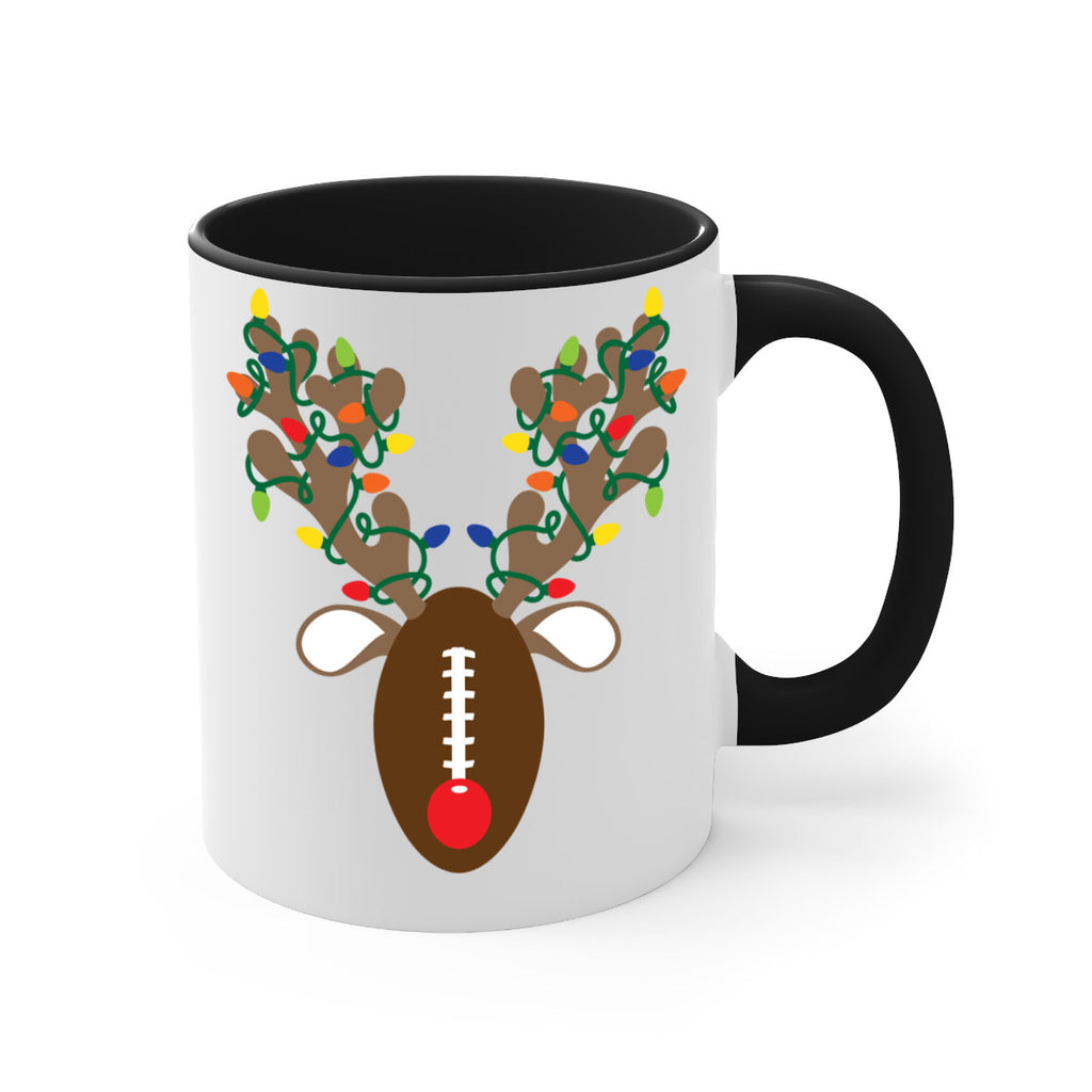 christmas reindeer antler football style 117#- christmas-Mug / Coffee Cup