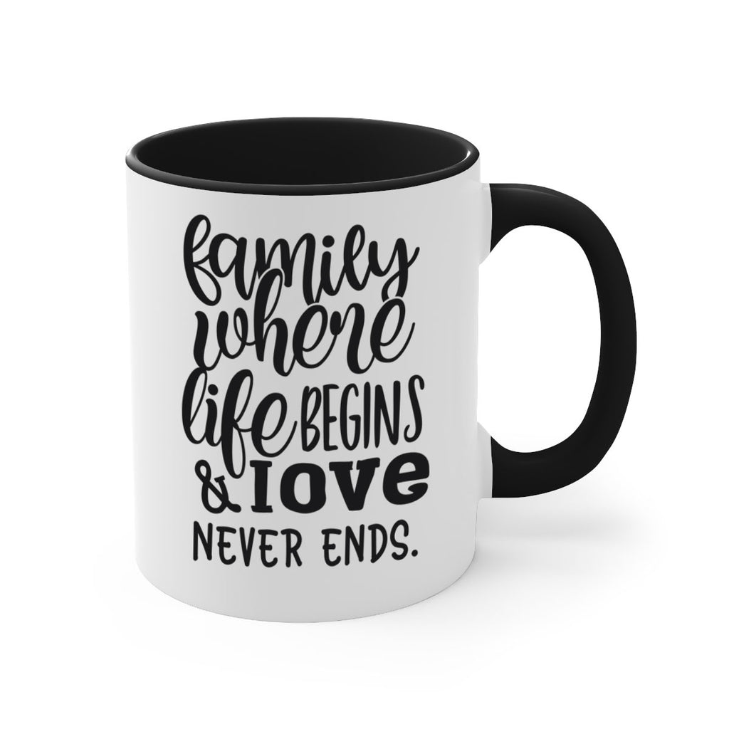 family where life begins love never ends 34#- Family-Mug / Coffee Cup