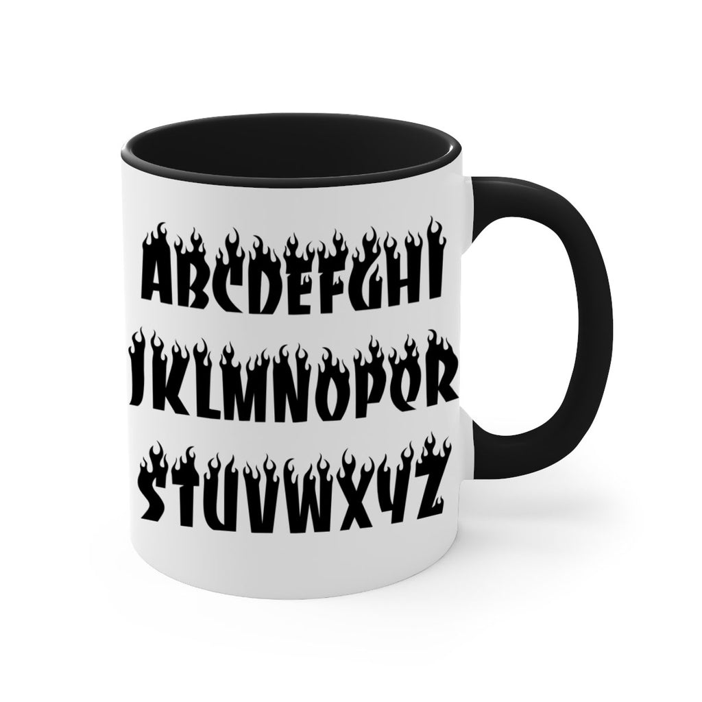 flame font 153#- black words - phrases-Mug / Coffee Cup