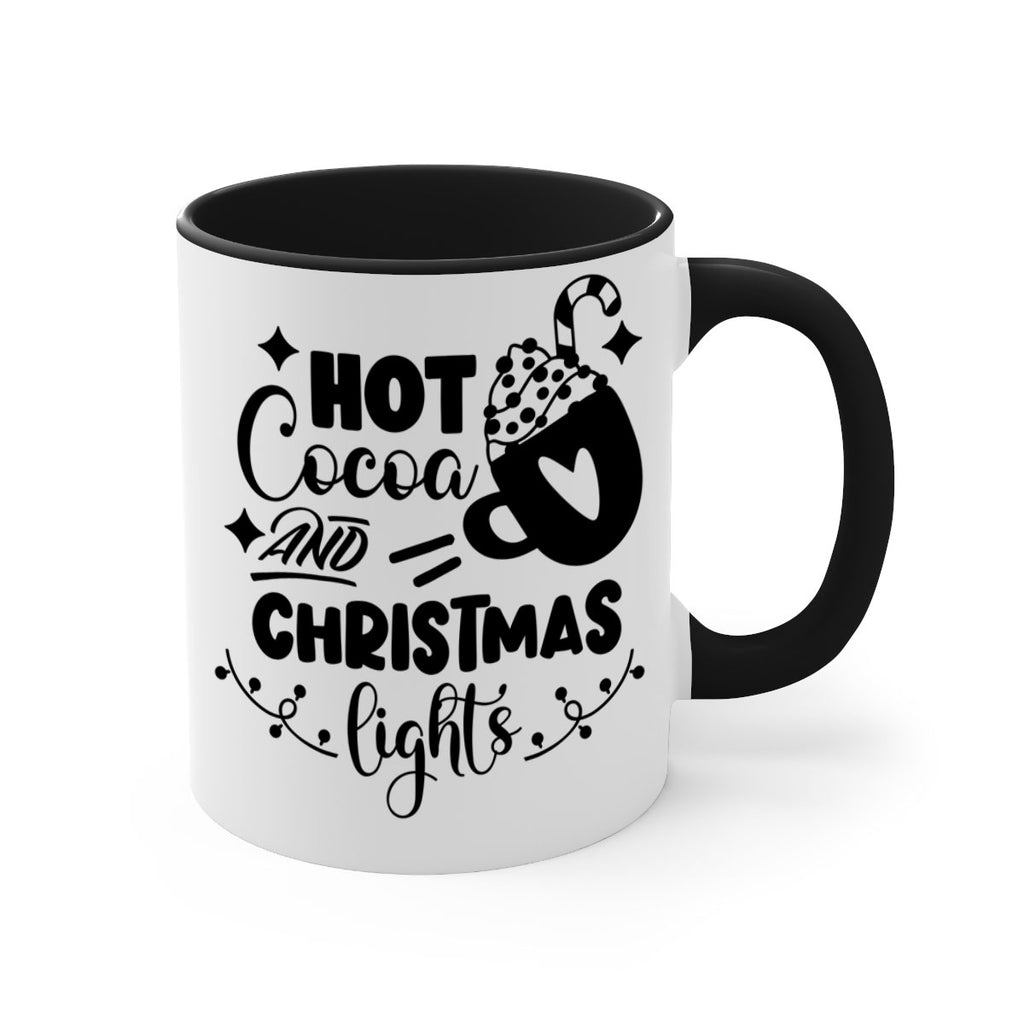 hot cocoa and christmas lights style 308#- christmas-Mug / Coffee Cup