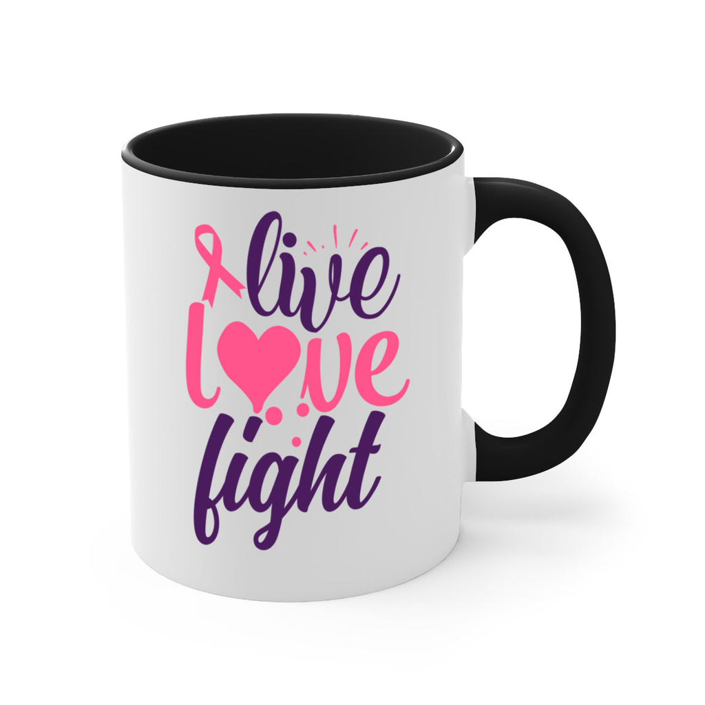 live love fight Style 8#- breast cancer-Mug / Coffee Cup