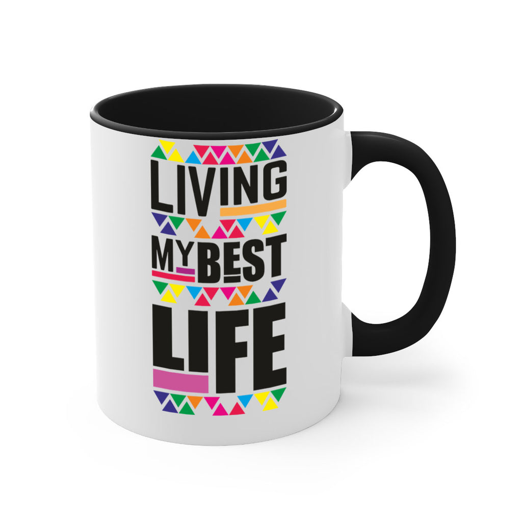 living my best life- black words - phrases-Mug / Coffee Cup