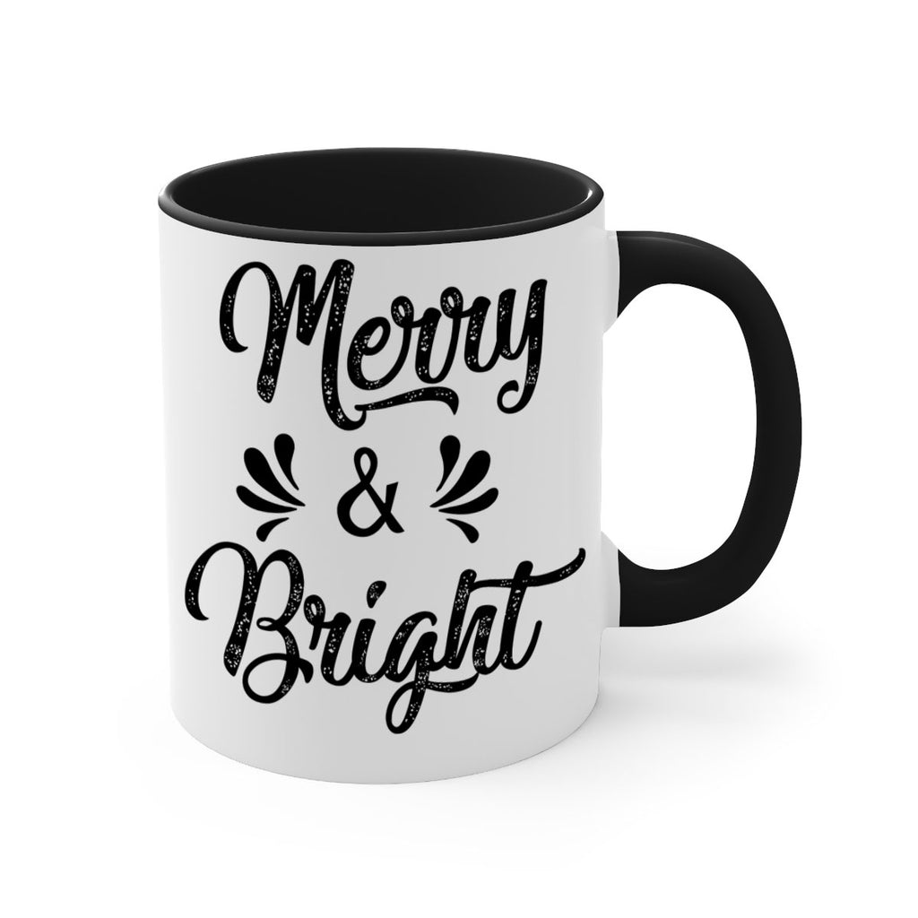 merry & bright ) style 466#- christmas-Mug / Coffee Cup