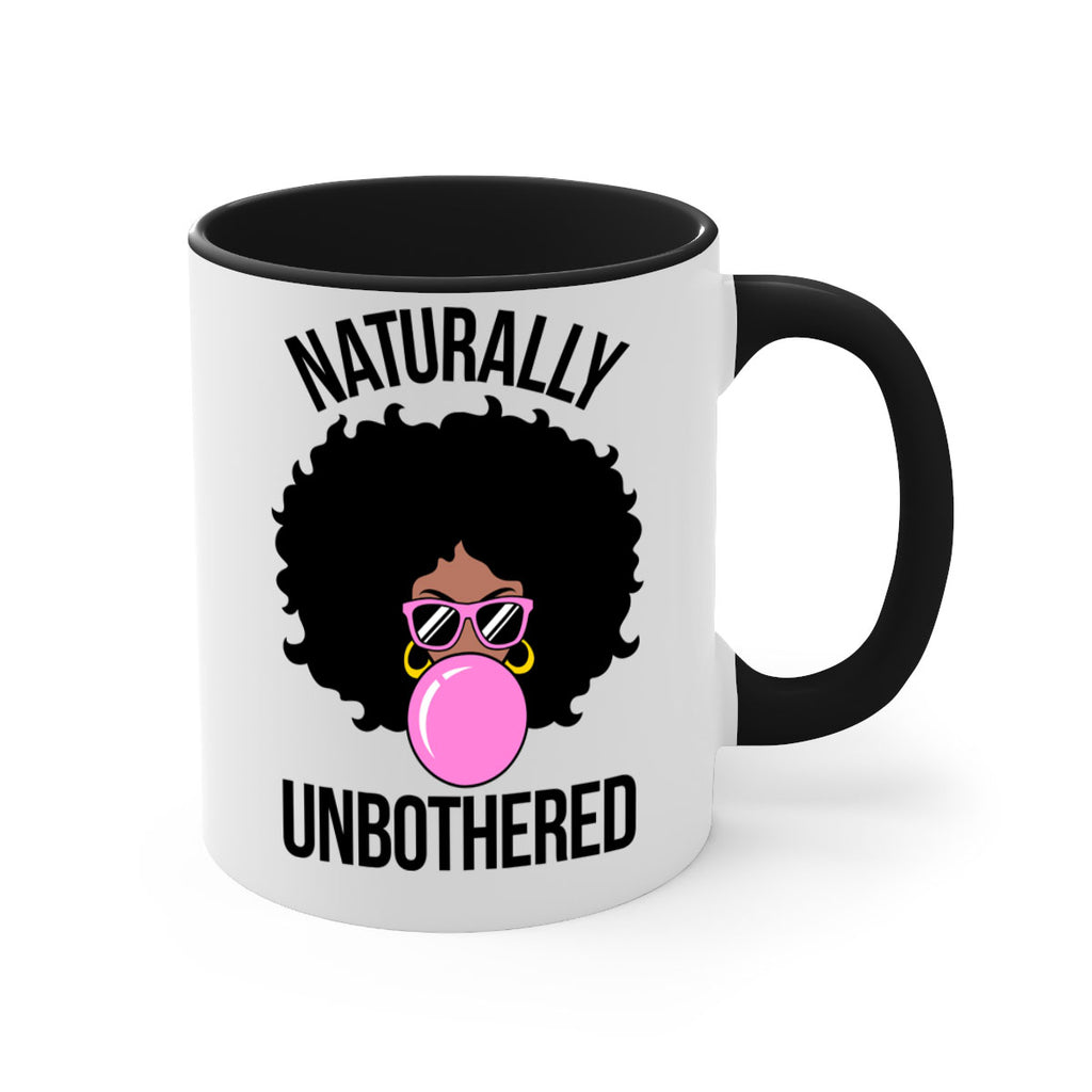 naturally unbothered afro woman 64#- black words - phrases-Mug / Coffee Cup