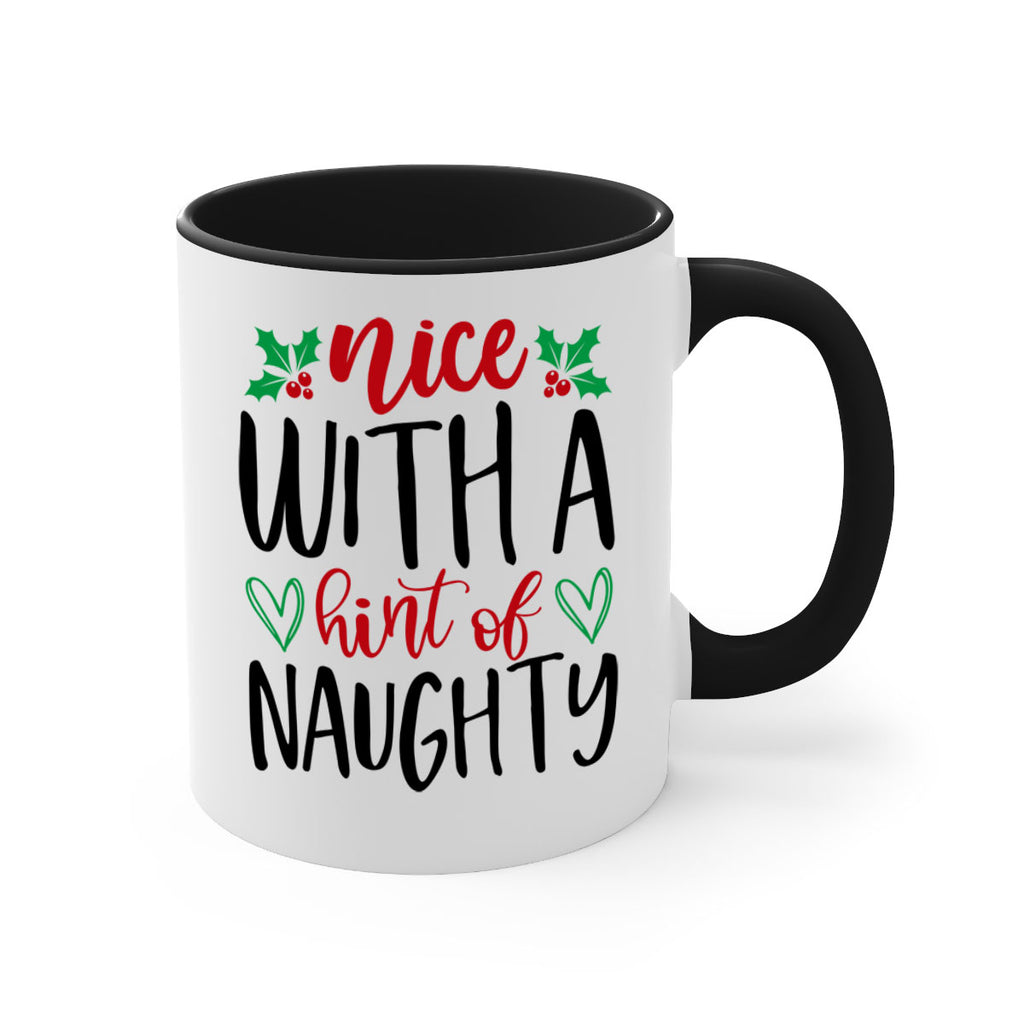 nice with a hint of naughty style 542#- christmas-Mug / Coffee Cup